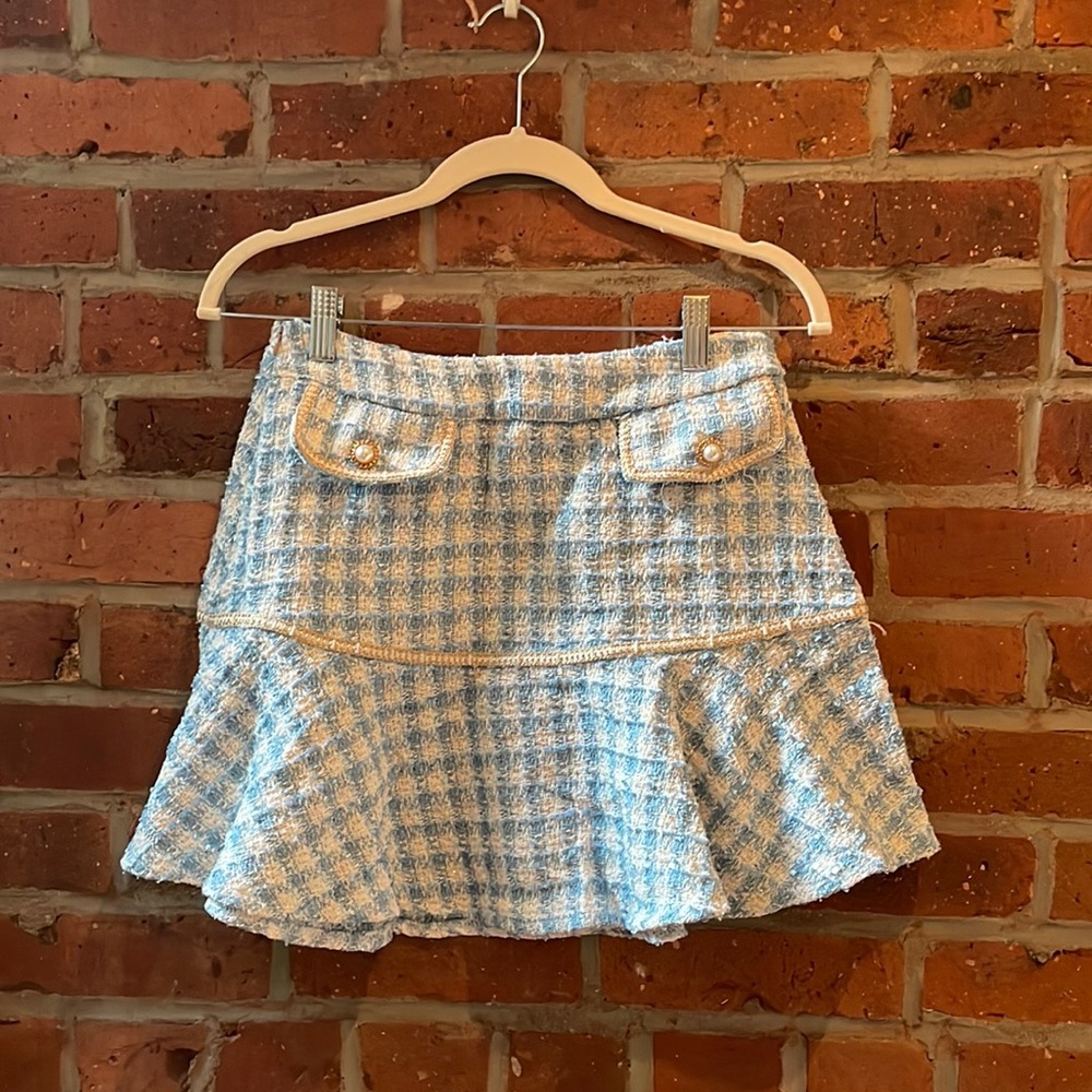 Tweed blue skirt